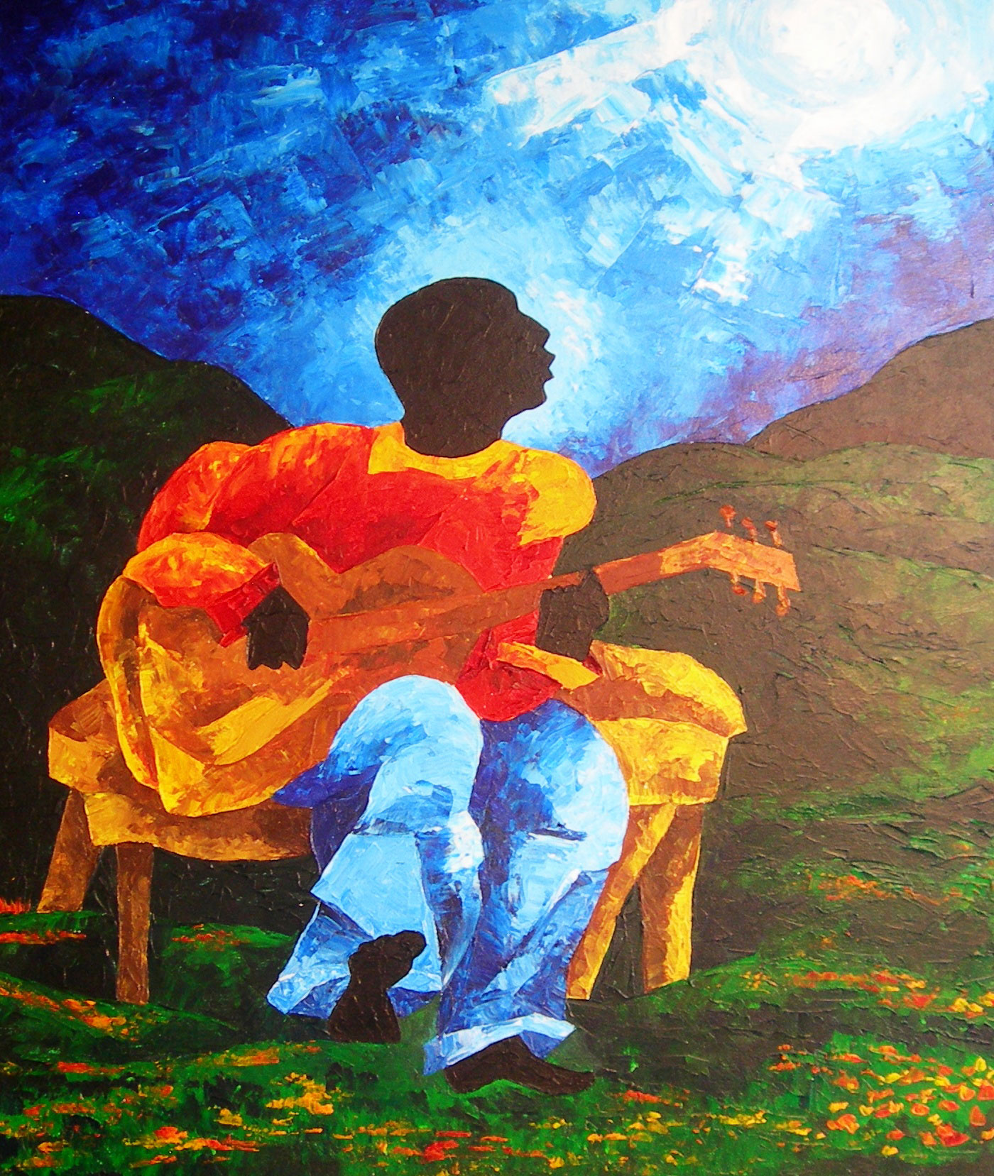 Wandering strums 36x30 by Patricia Brintle